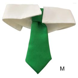 Dog Apparel Pet Collar Cat Neck Tie Necktie Cotton For Kitten Bow Bowtie Adjustable White