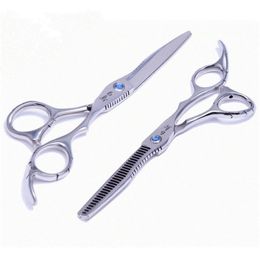 Hair Scissors 6 2pc lot Barber Scissors Shear Cutting Thinning Scissor 30% Thinning Straight Snips Pinking Shears267Q