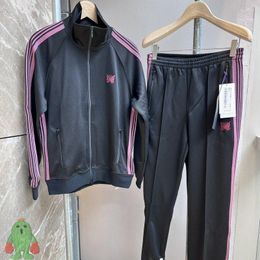 Men's Pants AWGE Needles Track Suit 1:1 High Quality Embroidered Butterfly Men Women Jacket Sweatpants Trousers a9