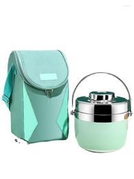 Dinnerware Yy304 Stainless Steel Extra Long Insulation Lunch Box Bucket Office Worker Household Multi-Layer Portable