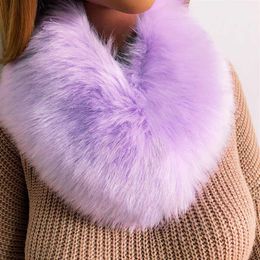 Christmas Gifts Winter Women's Faux Fur Cape Scarf Winter Warm Fur Collar Chic Accessories Shawl Winter Gifts Faux Fox Fur Sc228q