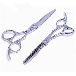 Hair Scissors 6 2pc lot Barber Scissors Shear Cutting Thinning Scissor 30% Thinning Straight Snips Pinking Shears361V