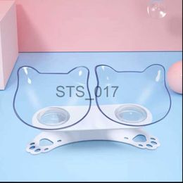 Dog Bowls Feeders Other Pet Supplies Non-Slip Double Cat Bowl Dog Bowl With Stand Pet Feeding Cat Water Bowl For Cats Food Pet Bowls For Dogs Feeder Home Cat Bowl x0715