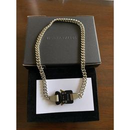 ALYX CUBIX CHAIN NECKLACE Men Women Classic 1017 ALYX 9SM necklaces signature metal buckle stainless steel Colorfast277N