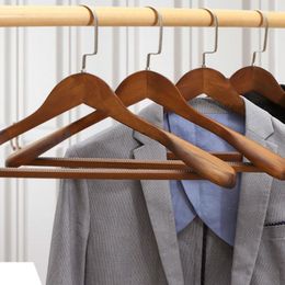 Hangers Household Solid Wood Clothing Store Suits Men's Wide-shoulder Clothes Wooden Support Non-slip Drying Rack