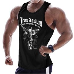 Men's Tank Tops Bodybuilding Tank Top Men Gym Fitness Workout Cotton Sleeveless Shirt Clothing Male Casual Stringer Singlet Black Vest Tops 230717