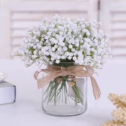 Decorative Flowers White Gypsophila Bouquet Baby's Breath Artificial Wedding Accessories Flower Arrangement Plastic Fake Home Decor