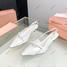 Designer tacchi alti scarpe a punta in vernice tacchi alti sandali tacchi a spillo scarpe da sposa in pelle party rosa blu