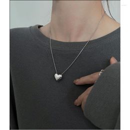 Pendant Necklaces Fashion Simple Smooth Peach Heart For Women Gift Luxury Hip Hop Collar Chain Goth Girl Jewelry Accessories