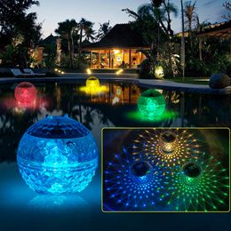 Garden Decorations Solar Powered Water Float Light Pond Floating Lamp Magic Ball Color Changing Decoration Lighting For Pool Tree 230717
