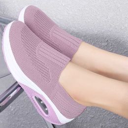 Dress Shoes Ladies Trainers Casual Mesh Sneakers Women Flat Shoes Lightweight Soft Sneakers Breathable Footwear Pink Basket Shoes Plus Size L230717