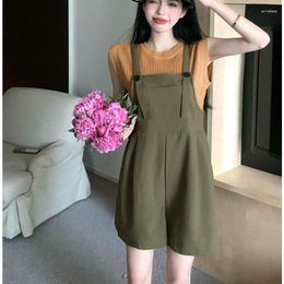 Women's Tracksuits 2023 Women Summer Korean Suits Female Casual Sleeveless Knitted Vest Suspenders Wide-leg Shorts Ladies 2 Piece Sets Y19