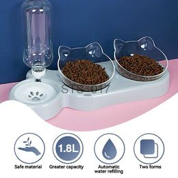 Dog Bowls Feeders Other Pet Supplies 1pc Cat Food Bowl Automatic Feeder Water Dispenser Pet Dog Cat Food Container Drinking Raised Stand Dish bowl Pet Waterer Feeder x