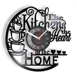 Wall Clocks The Kitchen Heart Of Home Inspired Record Clock Modern Design Watch Decor Noiseless Timepieces