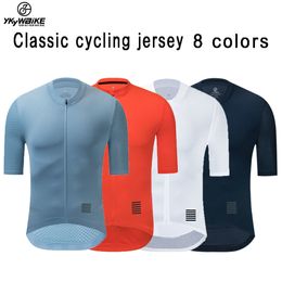 Cycling Shirts Tops YKYWBIKE Summer Mens Pro Jersey Breathable Mtb Shorts Sleeve Bicycle Clothing Pockets Mountain Road Bike 230717