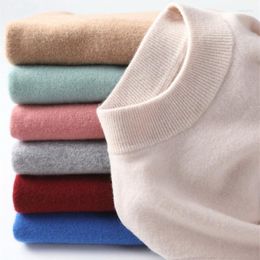 Men's Sweaters Cashmere Sweater Half Height O-Neck Pullovers Knit Large Size Spring Autumn Tops Long Sleeve High-End Jumpers