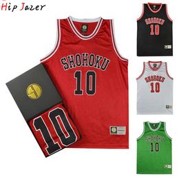 Outdoor TShirts HipJazer Slam Cosplay Shohoku Sakuragi 10# Hanamichi 11#Rukawa Kaede Basketball Jersey Sport Basketball Hiphop Jerseys 230717