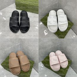 Luxury Summer Beach Sandal G Womens Designer Casual Leathable Slipper Brand Knit Soft Flat Bottom Thick Soled Slides