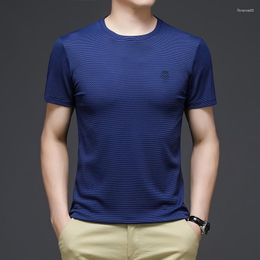 Men's T Shirts Summer Round Collar Tees Youth Fashion Close Skin Soft Breathable Loose Contracted Short Sleeves Tops S6064