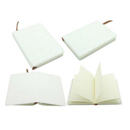 5pcs Notepads Sublimation DIY White Double Sided Blank PU A5 Notes