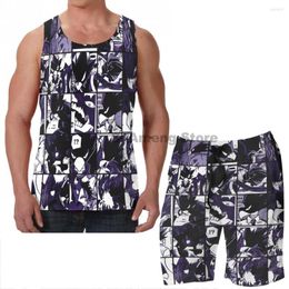 Men's Tracksuits Summer Casual Funny Print Men Tank Tops Women Tokoyami Fumikage Board Beach Shorts Sets Fitness Sleeveless Vest