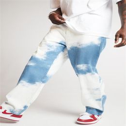 2021 Mens Tie-dyed Denim Straight-fit Jean Pant Washed Comfort Stretch Chino Comfort Rise Relaxed Straight Leg Jeans S-3XL255H