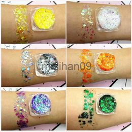 Other Makeup 19 Colours Diamond Sequins Eyeshadow Mermaid Sequins Gel Holographic Sequins Glitter Shimmer Eye Makeup Palette Party Cosmetics J230718