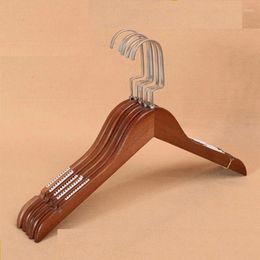 Hangers 5pcs/lot Solid Wood Children's Anti-slip Clothes Racks In Clothing Stores Trousers Clips