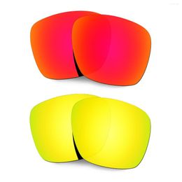 Sunglasses HKUCO Polarised Replacement Lenses For XL Red/Gold 2 Pairs