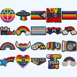 Shoe Parts Accessories Charms For Clog Decoration Cute Rainbow Premium Quality Kids Boys Girls Teens Men Women And Adts Drop Delivery Otwd6