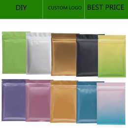 Matt Colour Resealable Zip Mylar Bag Food Storage Aluminium Foil Bags plastic Smell Proof pouch in stock Household Accessories Bag