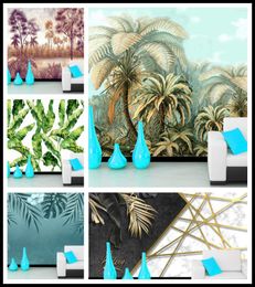 Wallpapers Papel De Parede Custom Tropical Plant Palm Wallpaper Mural Living Room Tv Wall Bedroom Home Decor