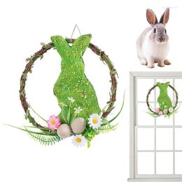 Decorative Flowers Wreath Easter Spring Decoration Door Decorations Festival Ornaments Decor For Tables Fireplaces