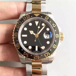 2020 luxury men fashion Watch GMTII Series 116713LN Ceramic Ring 18K Gold Inlay High Quality male Automatic Movement Sapphire wris272T