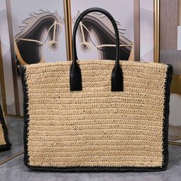 Lafite Woven Shopping Bag Embroidered Letter Designer Handbag Purse Women Tote Bags Leather Handle Large Capacity Clutch High Quality Shoulder Bags