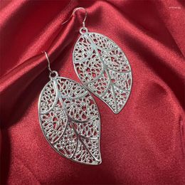 Backs Earrings High Quality Nice Charms Women Lady Wedding Fashion 925 Sterling Silver Exquisite Leaf Earring Jewellery E128