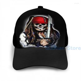 Ball Caps Fashion Jack Sparrow(2) Basketball Cap Men Women Graphic Print Black Unisex Adult Hat
