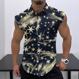 Men's T Shirts 2023 Summer Sleeveless Shirt Fashion Street Leisure Beach Holiday Party Brand HD 3D Print Quick Dry 230718