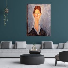 Modern Figure Canvas Art Young Man Amedeo Modigliani Famous Painting Hand Painted Artwork for Living Room Decor