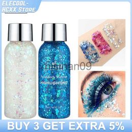 Other Makeup 6 Colours Glitter Eye Shadow Sequin Gel Body Lotion Stage Mermaid Scale Face Nightclub Makeup Glitter Shimmer Eyes Makeup J230718