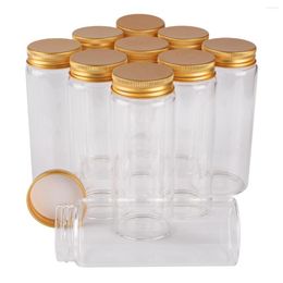 Storage Bottles 12 Pieces 150ml 47 120 34mm Glass With Golden Aluminum Lid Spice Container Candy Jars Vial For Wedding Gift