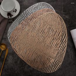 Table Mats PVC Hollow Oil Resistant Non-slip Kitchen Placemat Insulation Pad Dish Coffee Cup Mat Home El Decor 51074