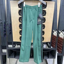 Mens Pants Green AWGE Knitted 1 High Quality Embroidered Butterfly Ribbon Sports Street Trousers 230718