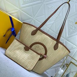 Women beach bag designer shoulder bags Luxury handbag Fashion brand shopping bag Lafite grass bag Wallet Leisure travel handbag womens straw shopping bag 2023