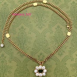 Pendant Necklaces Men Women Designer Necklaces Luxury Jewellery Rhinestone G Chains Designers Neckwear Party Gold Pearls Necklace Diamond Pendants With Box