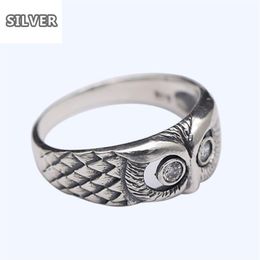 Vintage 925 Silver Mini Owl Rings Chic Women Rings US Ring Size 6 7 8 9 10 for Women Mother's Day Gift Jewelry266B