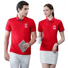 Men's Polos Summer Polo T-shirts Print Tees Short Sleeve Casual Turn-down Collar Streetwear Couple Tops Women Men Clothing