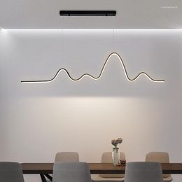 Pendant Lamps Nordic Simple Led Dimmable Lights Dining Table Mountain Design Hang Minimalism Suspend Indoor Home Decor Lamp Fixtures