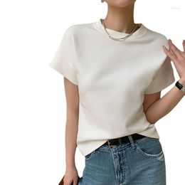 Women's T Shirts Niche White Short-Sleeved T-shirt For Women Spring And Summer 2023 Korean Loose Basic Versatile Bottoming Top