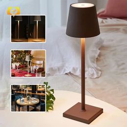 Other Home Decor el Cordless Usb Rechargeable Table Lamp Poldina Waterproof Touch Switch for Bedroom Living Room Restaurant 230717